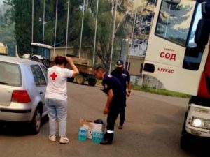 ДОБРОВОЛЦИ НА БЧК – СУНГУРЛАРЕ ОКАЗВАТ ПОДКРЕПА ПРИ ГОЛЕМИЯ ПОЖАР КРАЙ С. СЛАВЯНЦИ